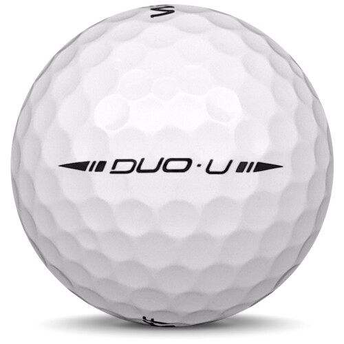 Golfboll av modellen Wilson Staff Duo Urethane i vit färg från sidan