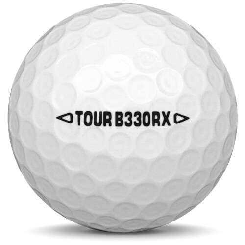 Golfboll av modellen Bridgestone B330-RX i vit färg från sidan