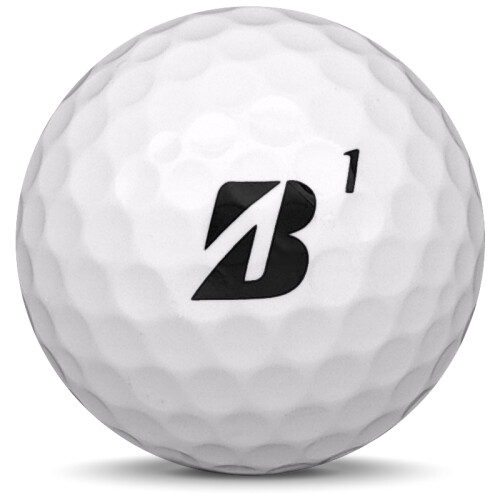 Golfboll av modellen Bridgestone Extra Soft i 2018 års version med vit färg framifrån