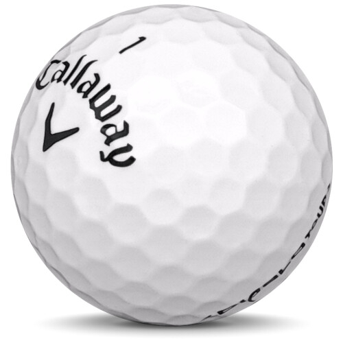 Golfboll av modellen Callaway Diablo Tour i 2021 års version med vit färg sned bild