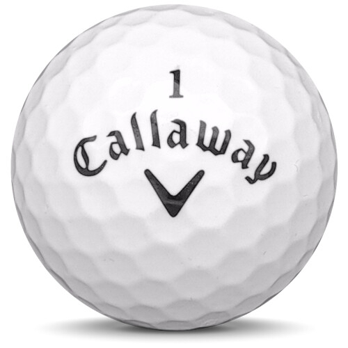 Golfboll av modellen Callaway HX Diablo Tour i vit färg framifrån