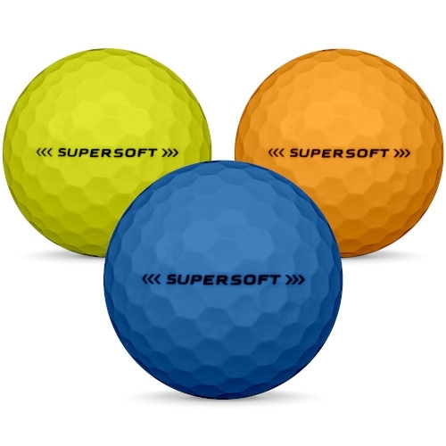 Golfbollar av modellen Callaway Supersoft i 2018 års version i blandade färger