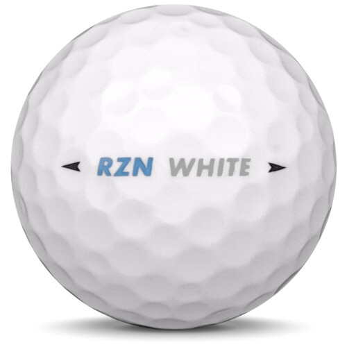 Golfboll av modellen Nike RZN White i vit färg från sidan