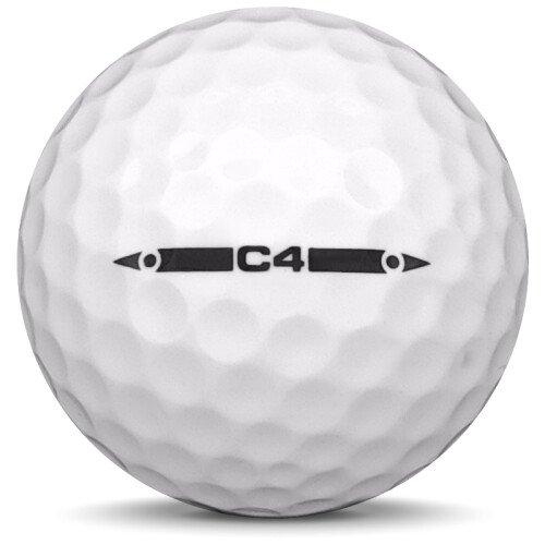 Golfboll av modellen Others MG 4C i 2019 års version med vit färg från sidan