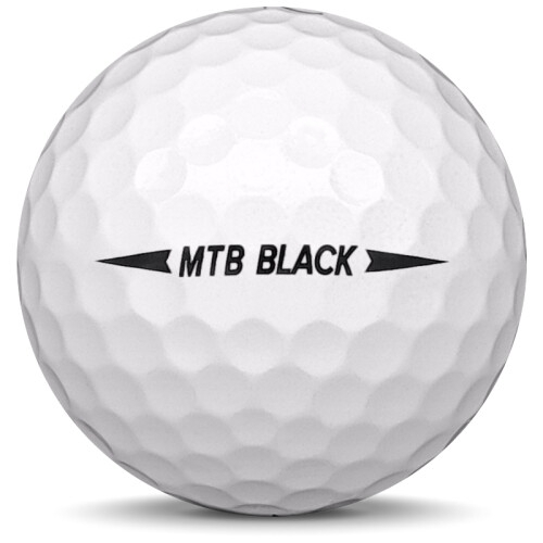 Golfboll av modellen Snell MTB Black i 2020 års version med vit färg från sidan