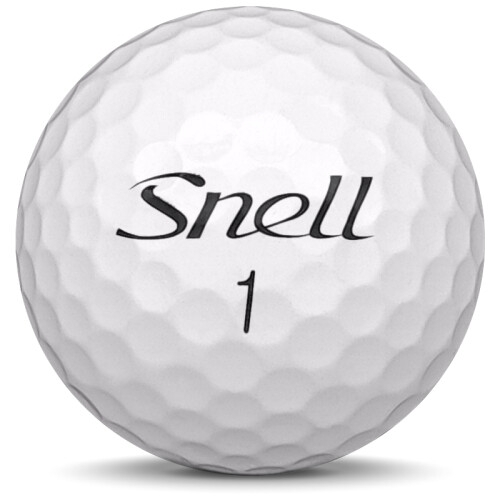 Golfboll av modellen Snell MTB Black i 2020 års version med vit färg framifrån