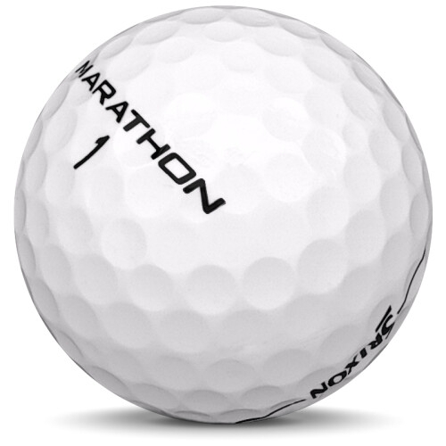 Golfboll av modellen Srixon Marathon i 2018 års version med vit färg sned bild
