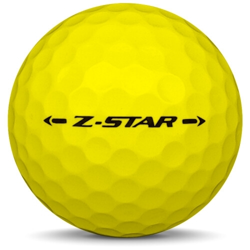 Golfboll av modellen Srixon Z-Star i 2018 års version med gul färg från sidan