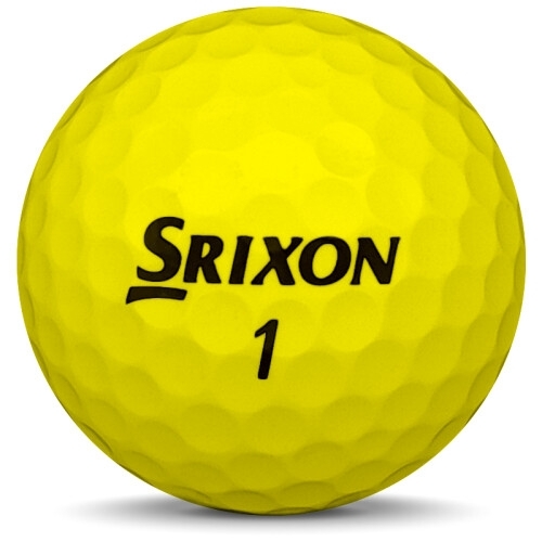Golfboll av modellen Srixon Z-Star i 2018 års version med gul färg framifrån